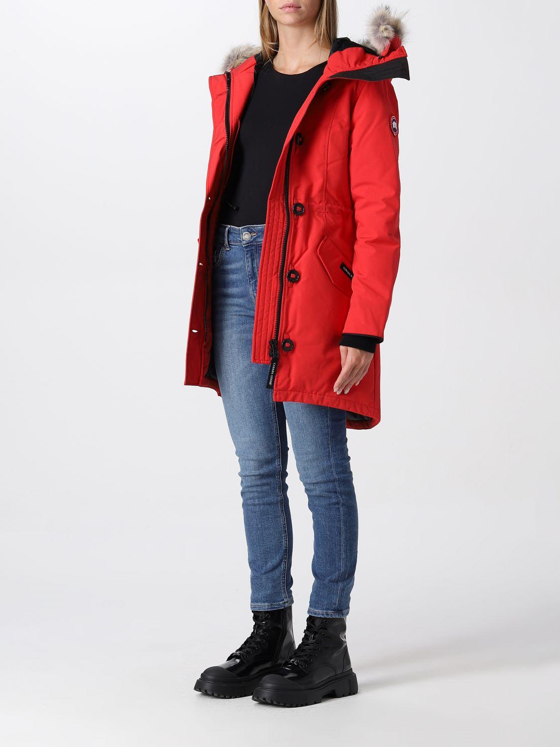 Canada Goose Jacket in Red | Lyst