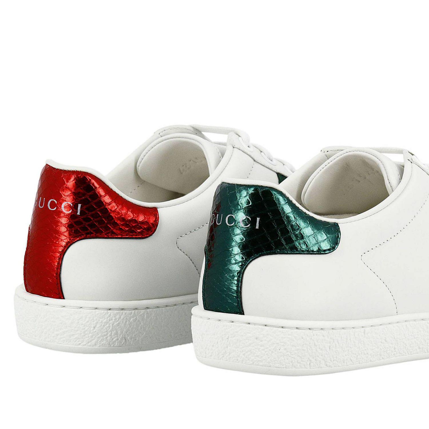 Gucci Leather Sneakers Shoes Women in White Lyst