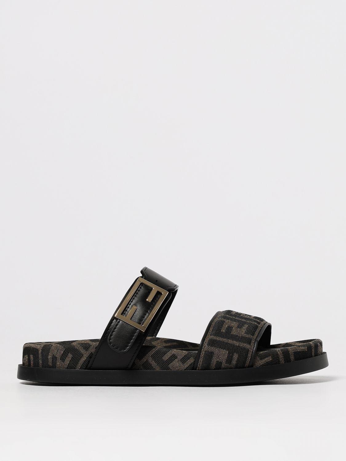 FENDI Natural raffia Flatform サンダル Fendi Sunshine Fabric Beige | Fendi