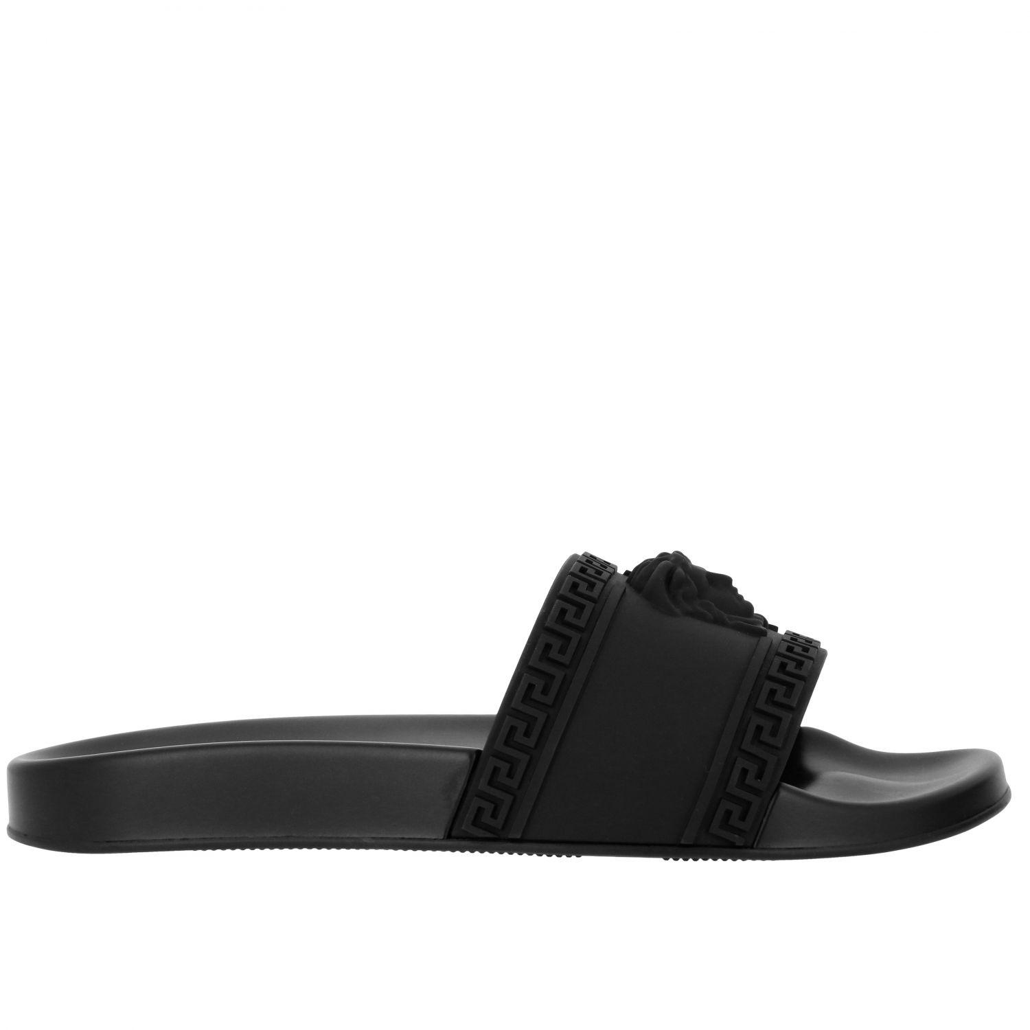 Versace Men's Sandals in Black for Men Lyst