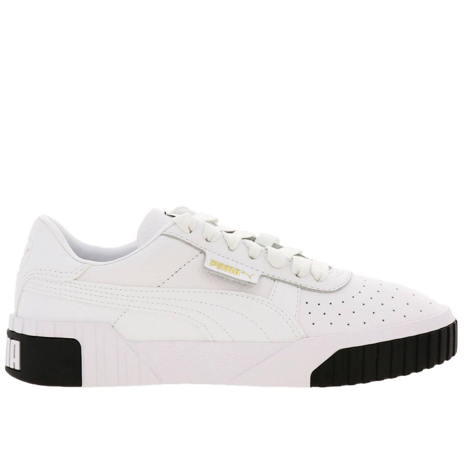 puma white leather shoes womens