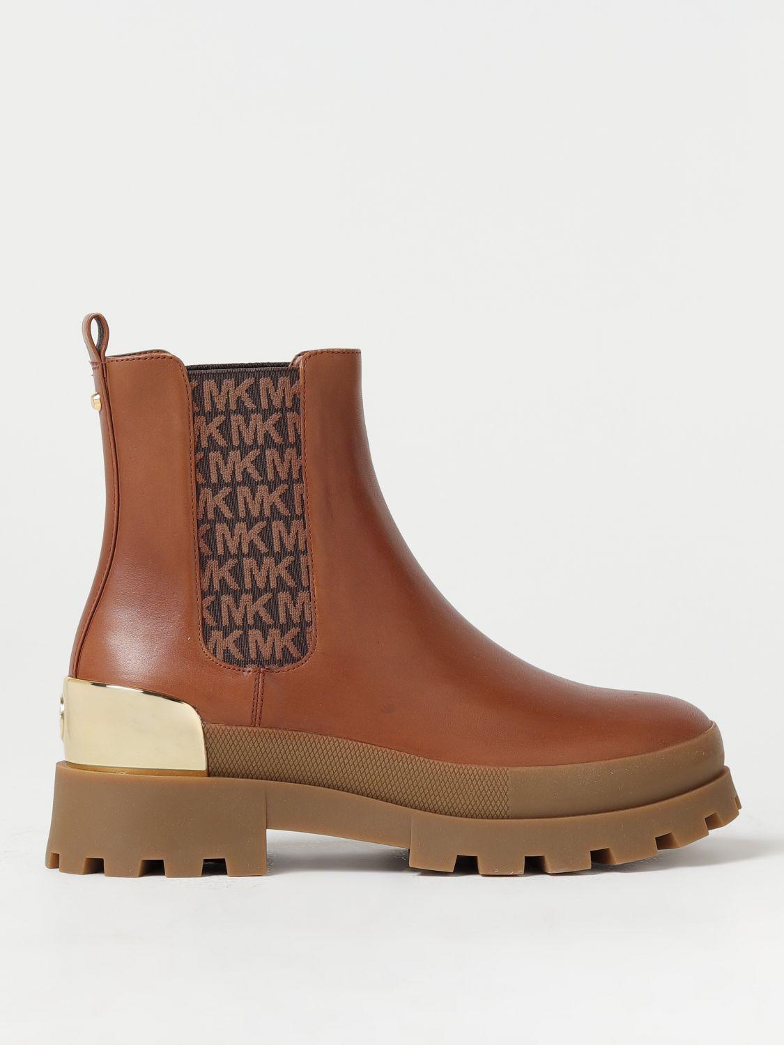 Michael Kors Flat Ankle Boots in Brown | Lyst