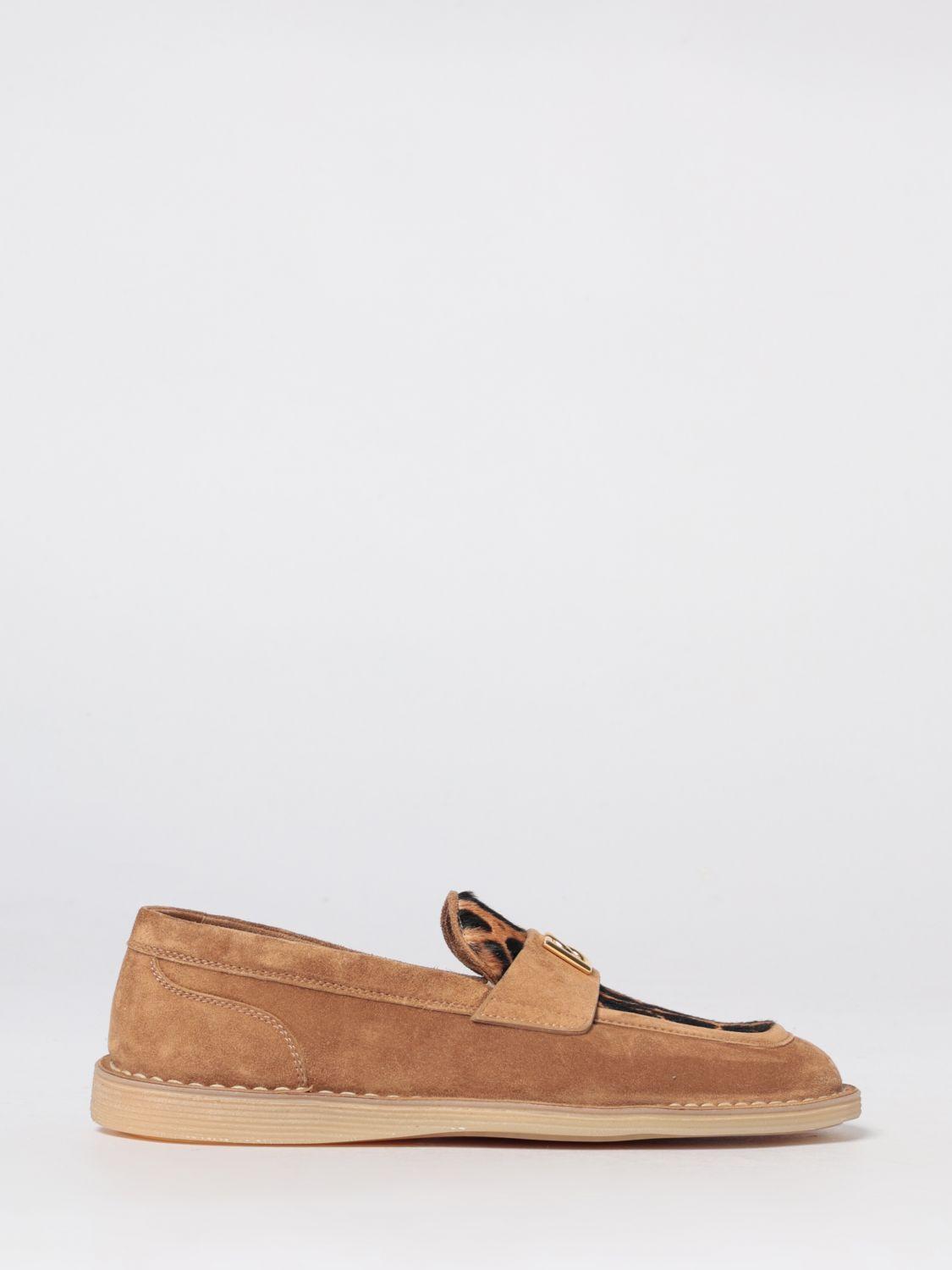 D&G Brown Suede Loafers with Wave Pattern Men main image 4