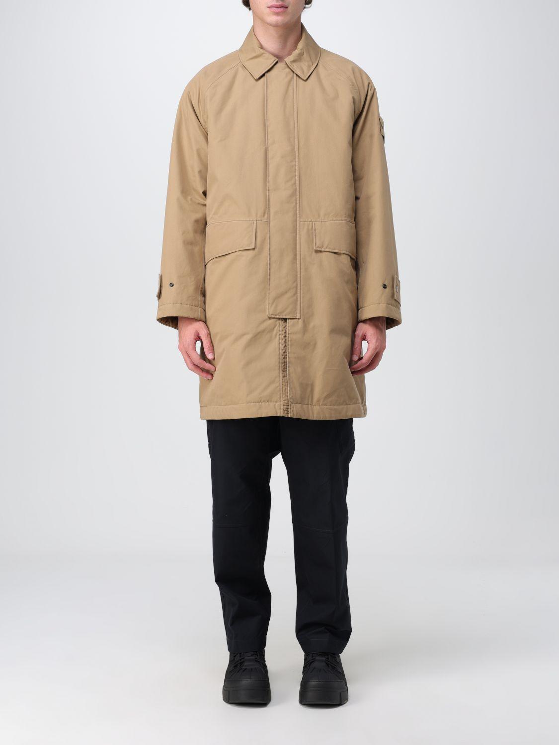 Stone Island Trench Coat in Natural for Men | Lyst