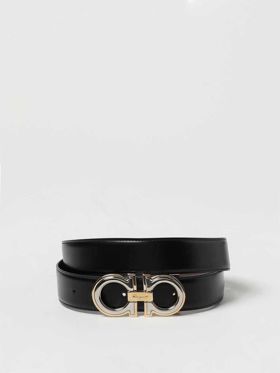 Salvatore Ferragamo Reversible Leather Belt, 105 / Black