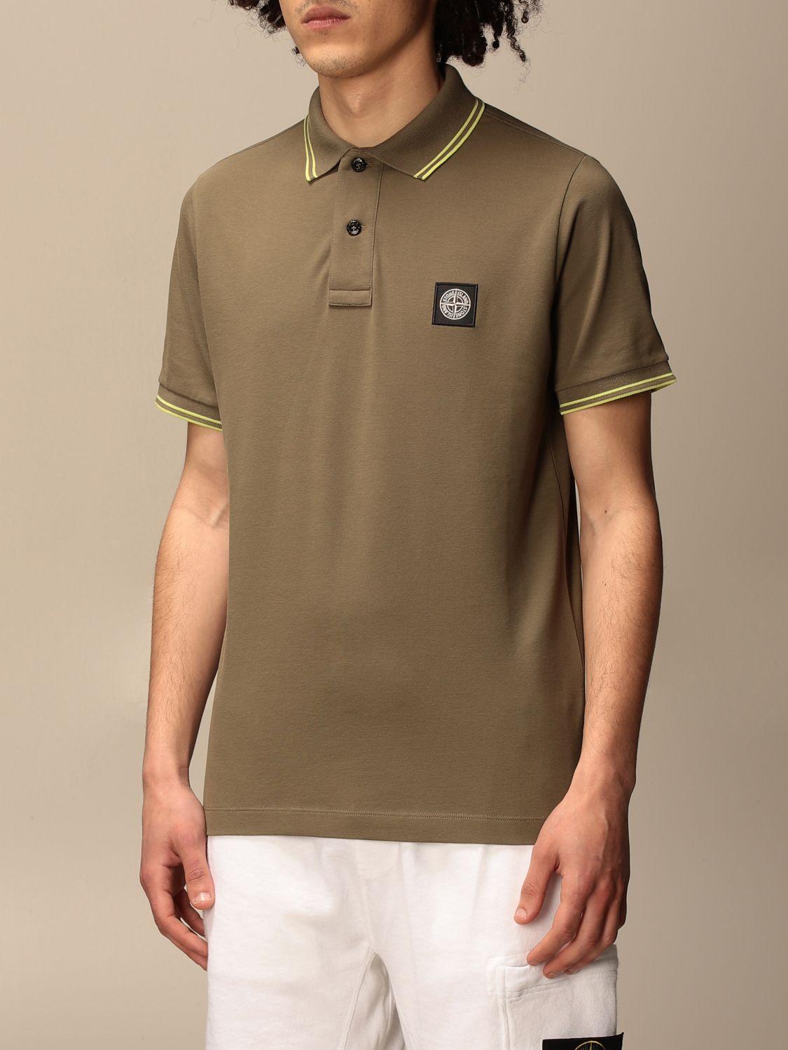 Stone Island Polo Shirt in Green (Blue) for Men - Lyst