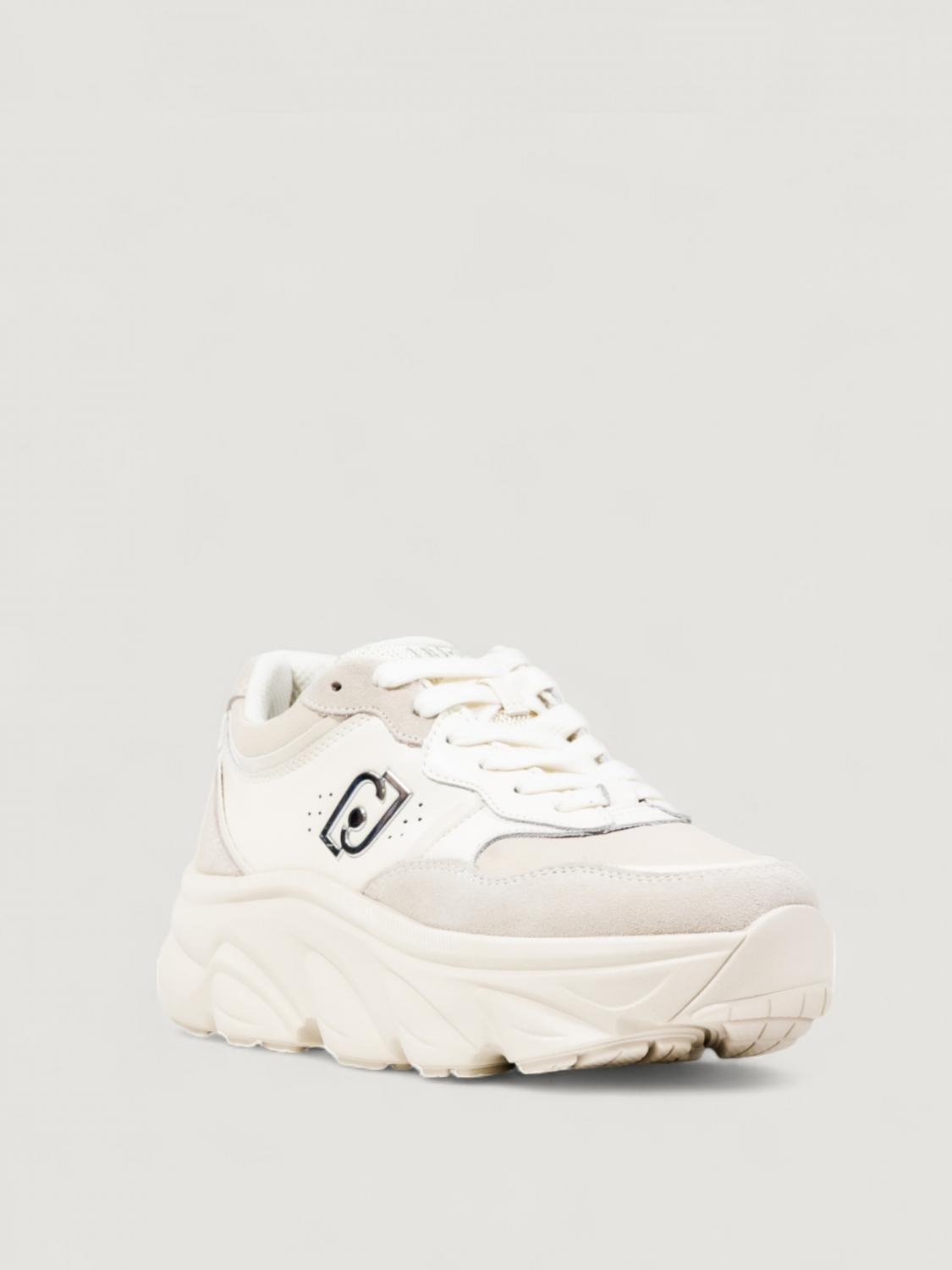 スニーカー LIU JO Woman Sneakers White BA5043P0102 01111 Leather sneakers with openwork logo colour white | Liu Jo
