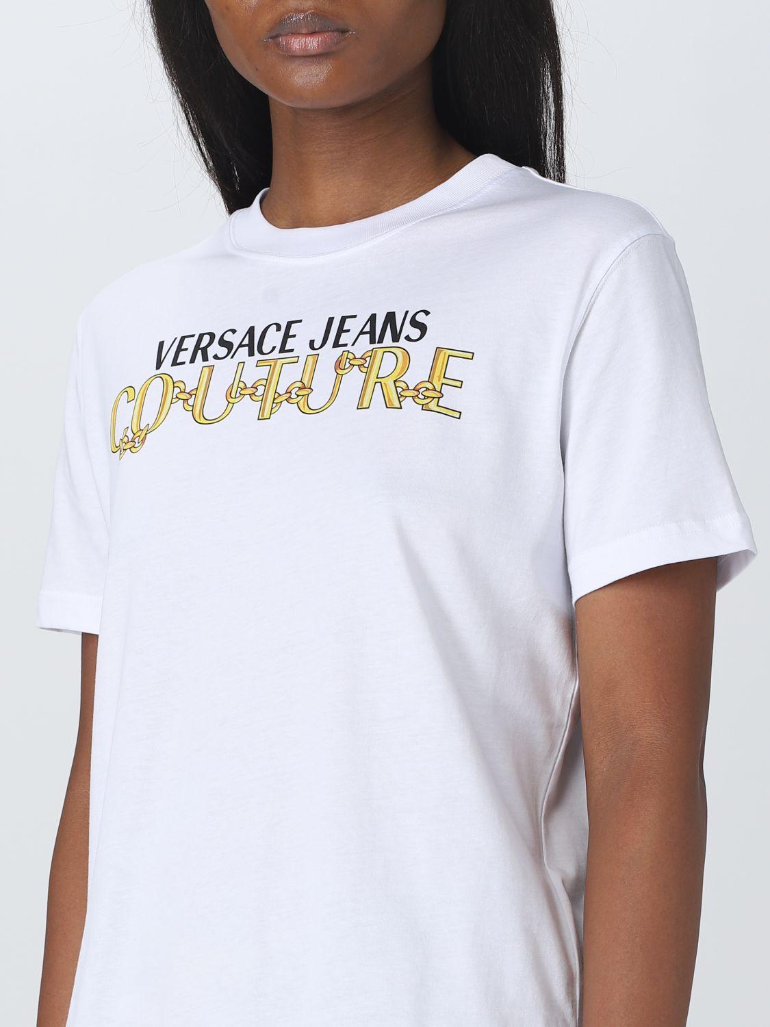 Versace Jeans Couture Cotton T-shirt in White | Lyst