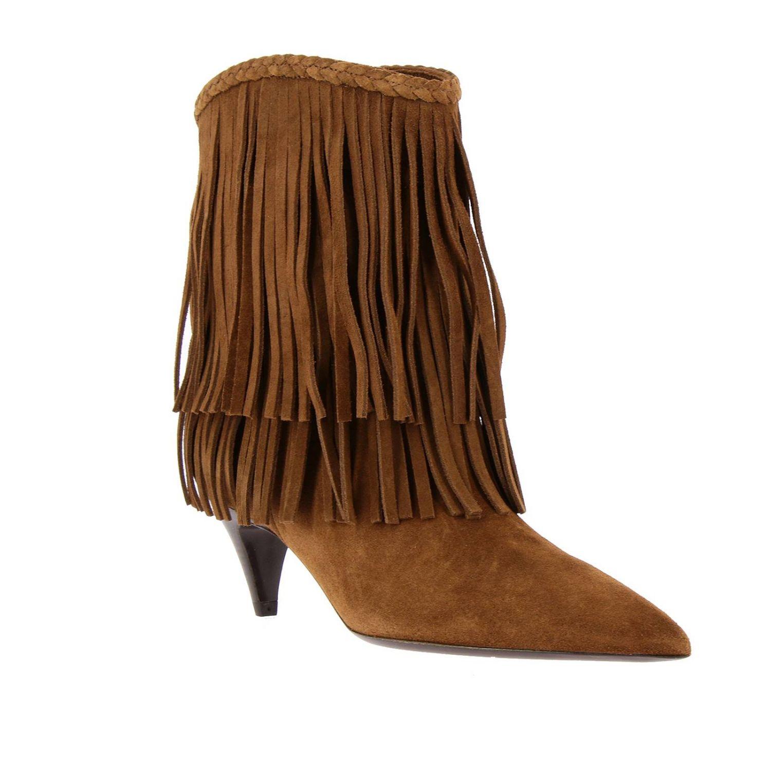 ysl fringe boots