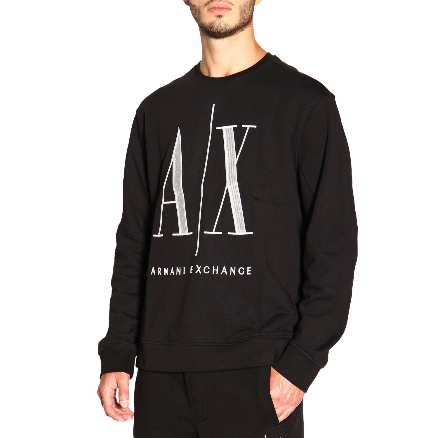 Armani Exchange Men's Sweatshirt in Black for Men - Lyst