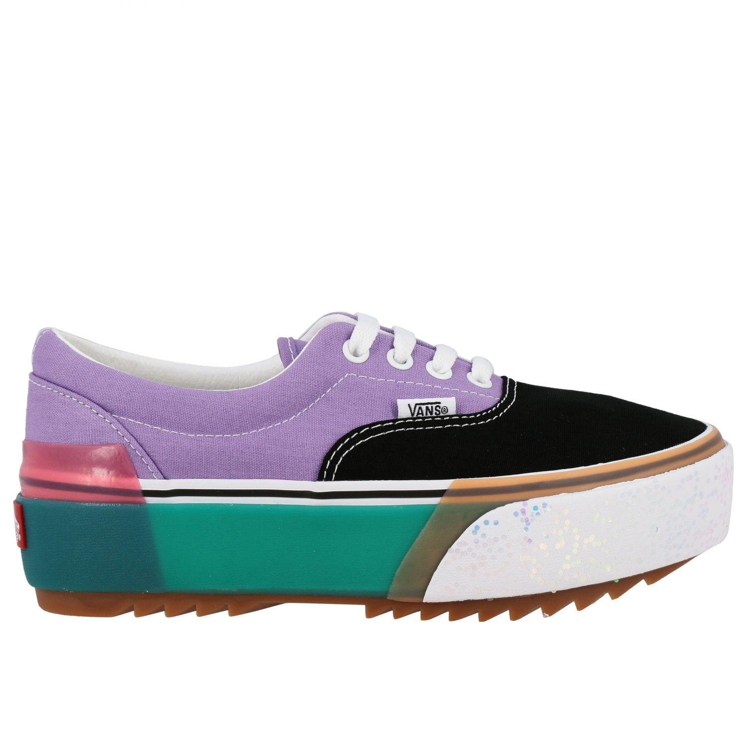 Vans Leather Era Stacked Shoes (trainers) in Violet (Purple) - Lyst
