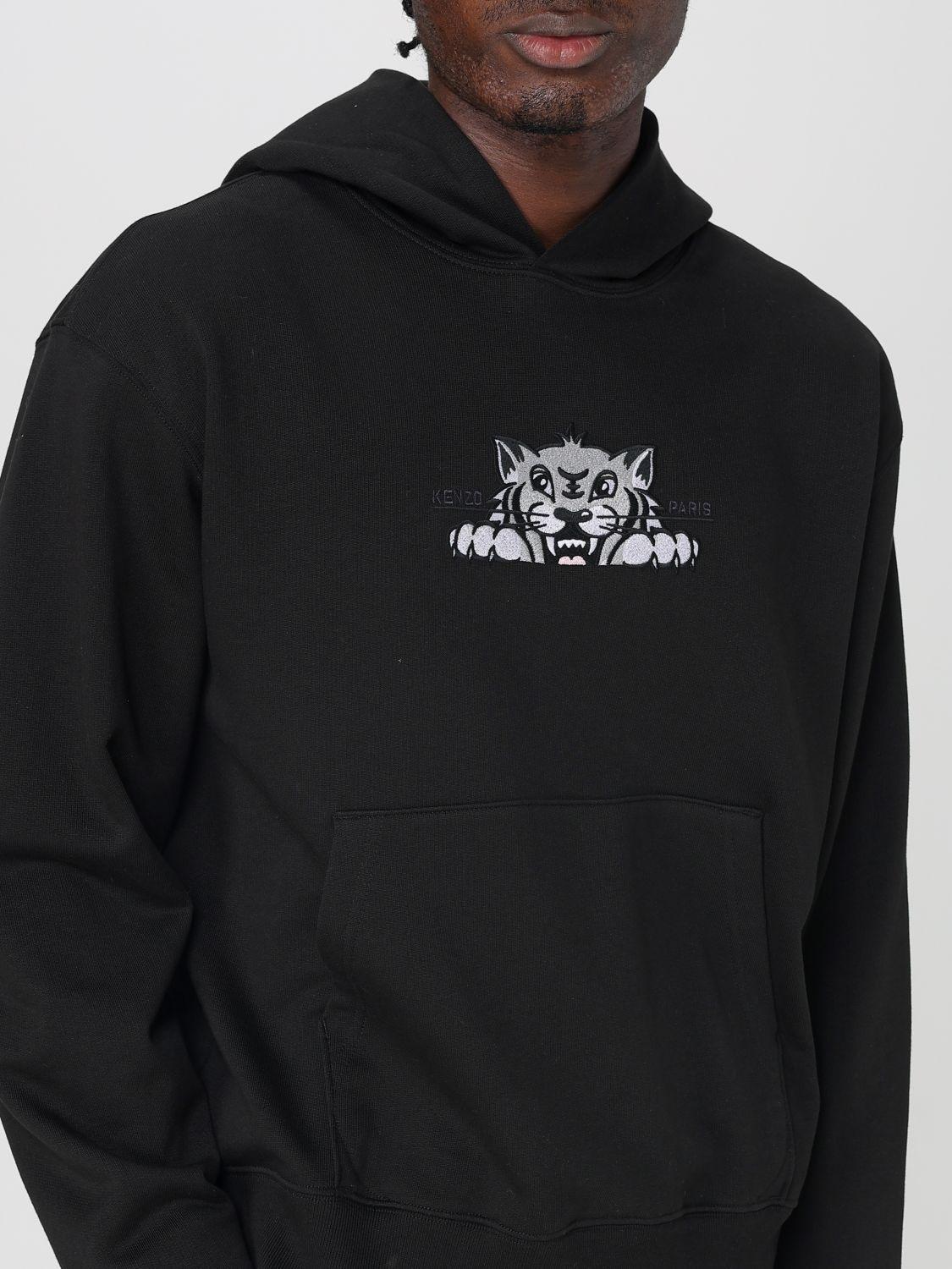 パーカー・フーディ Kenzo Embroidered Logo Cotton Sweatshirt With Crew Neck KENZO Pop' embroidered sweatshirt in cotton | Men's | KENZO