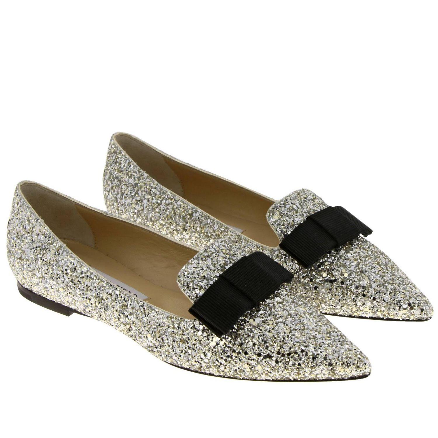 jimmy choo modell glitter ballet flats
