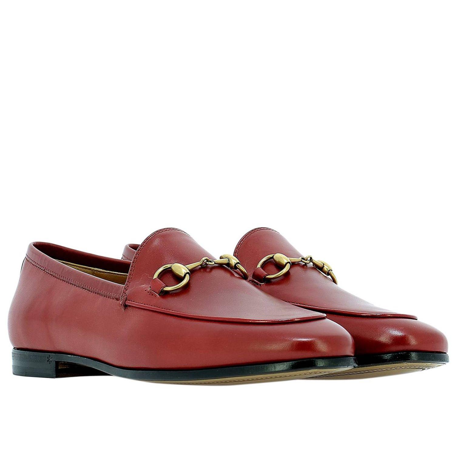red gucci loafers women's