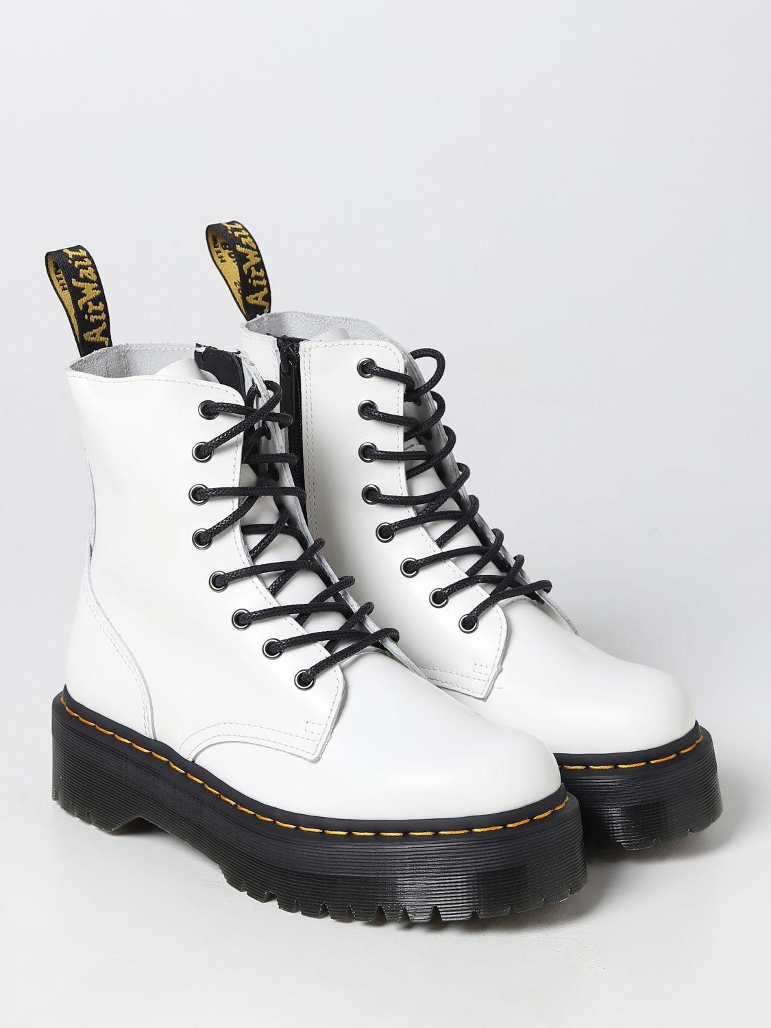 Dr. Martens Flat Ankle Boots in White | Lyst