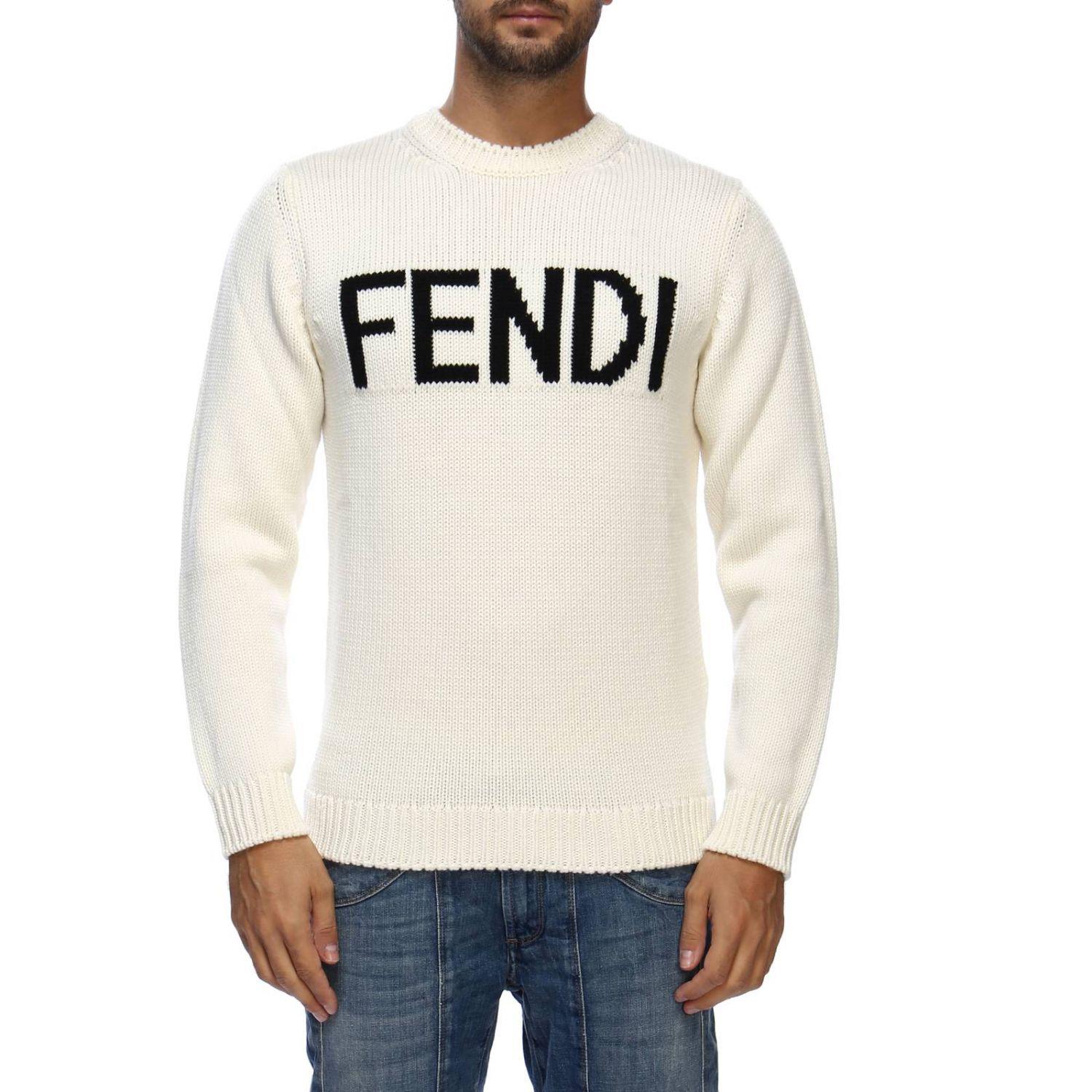 bag Link gammelklog Fendi Sweater Men in White for Men - Lyst