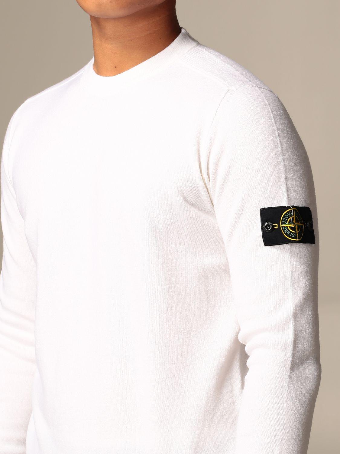 Stone Island Sweater in White for Men - Lyst