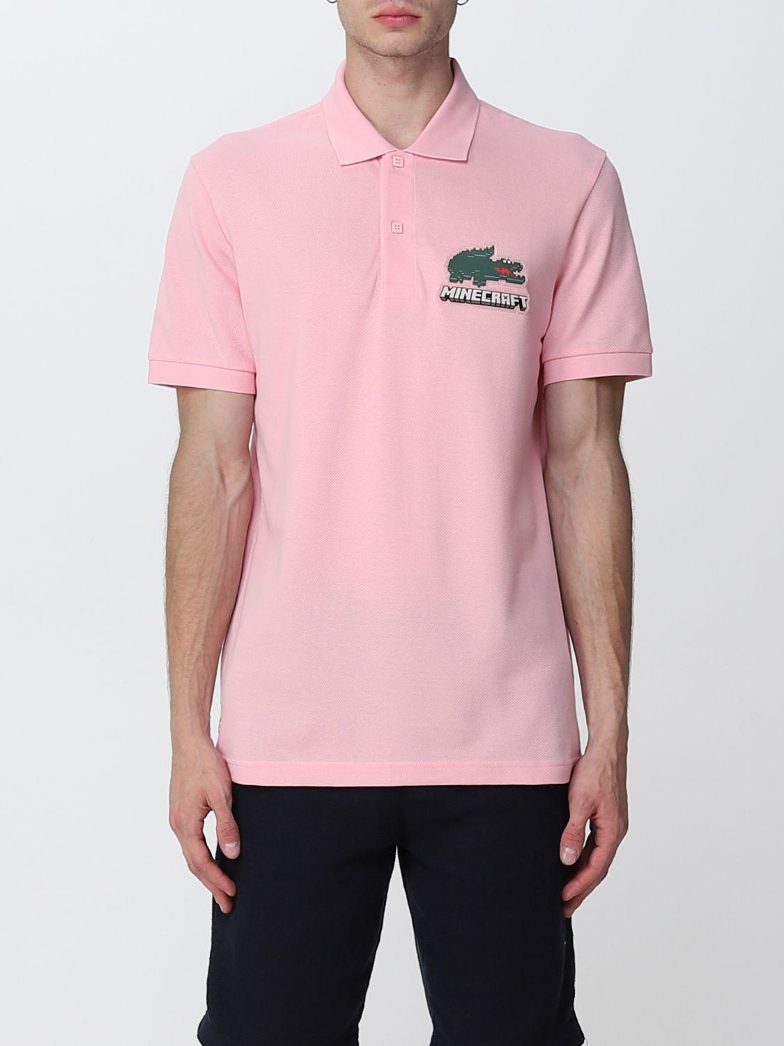 Lacoste Polo Shirt in Pink for Men | Lyst