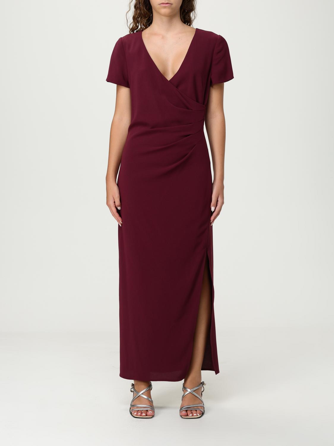 strapless open back dress Miss Circle Women Baila Burgundy Faux Leather Blazer Mini Dress