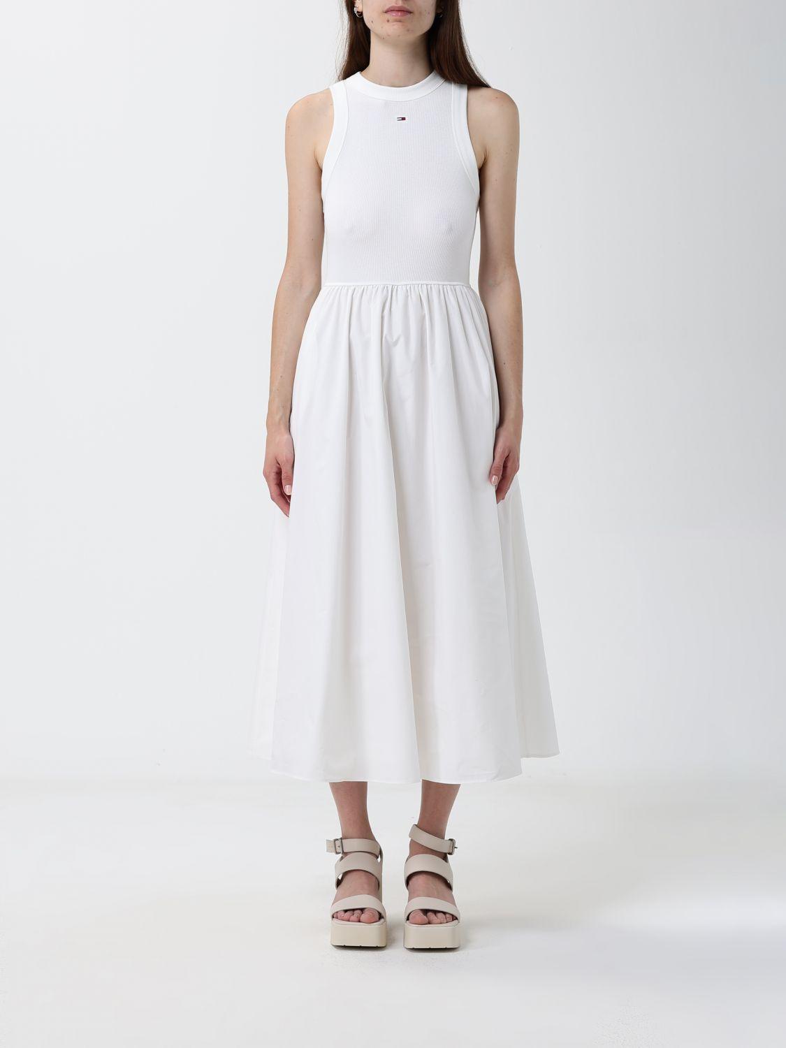 tommy hilfiger dress white Women's Dresses blocked silhouette gets an update with an asymmetrical hemline and buttoned trimming on this gorgeous sheath dress from Tommy Hilfiger Petition for #SofiaRichie to never