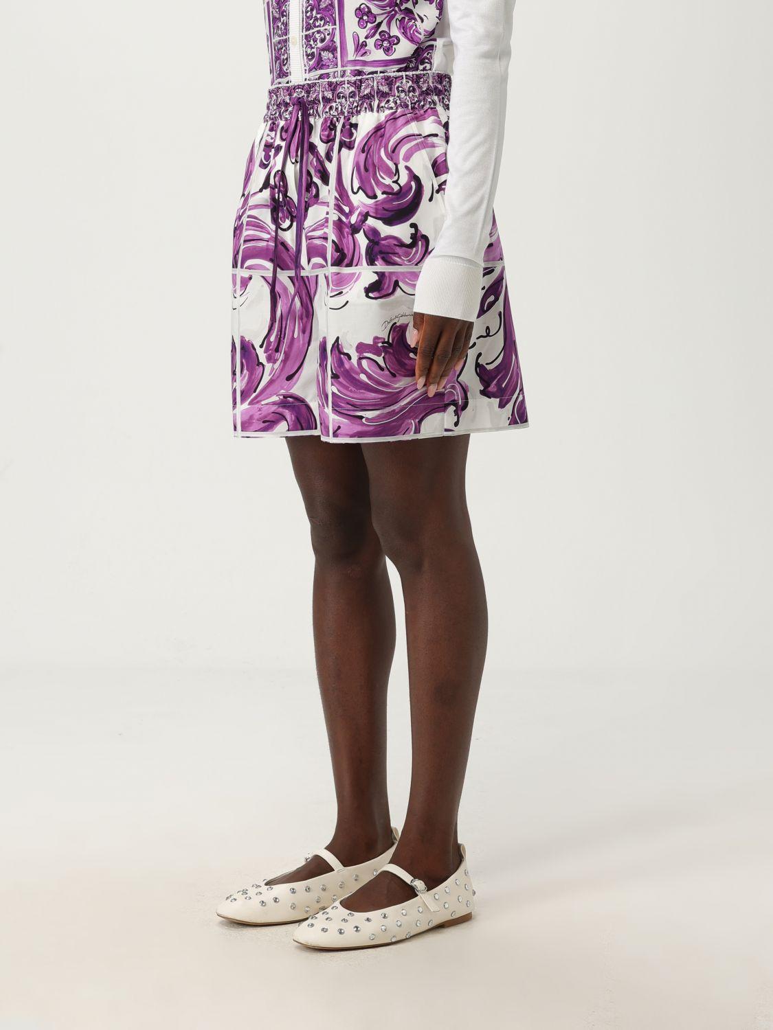 ショートパンツ DOLCE & GABBANA Woman Short Multicolor FTC9LTFQOAB S8100 Majolica-print poplin shorts in Multicolor for Women