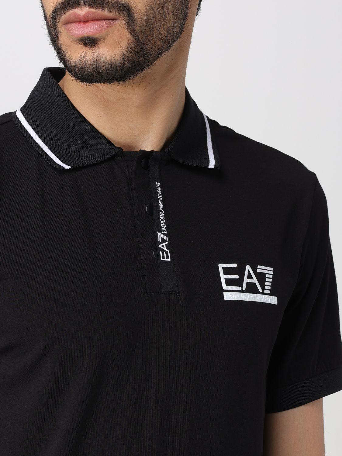 EA7 Polo Shirt in Black for Men Lyst UK