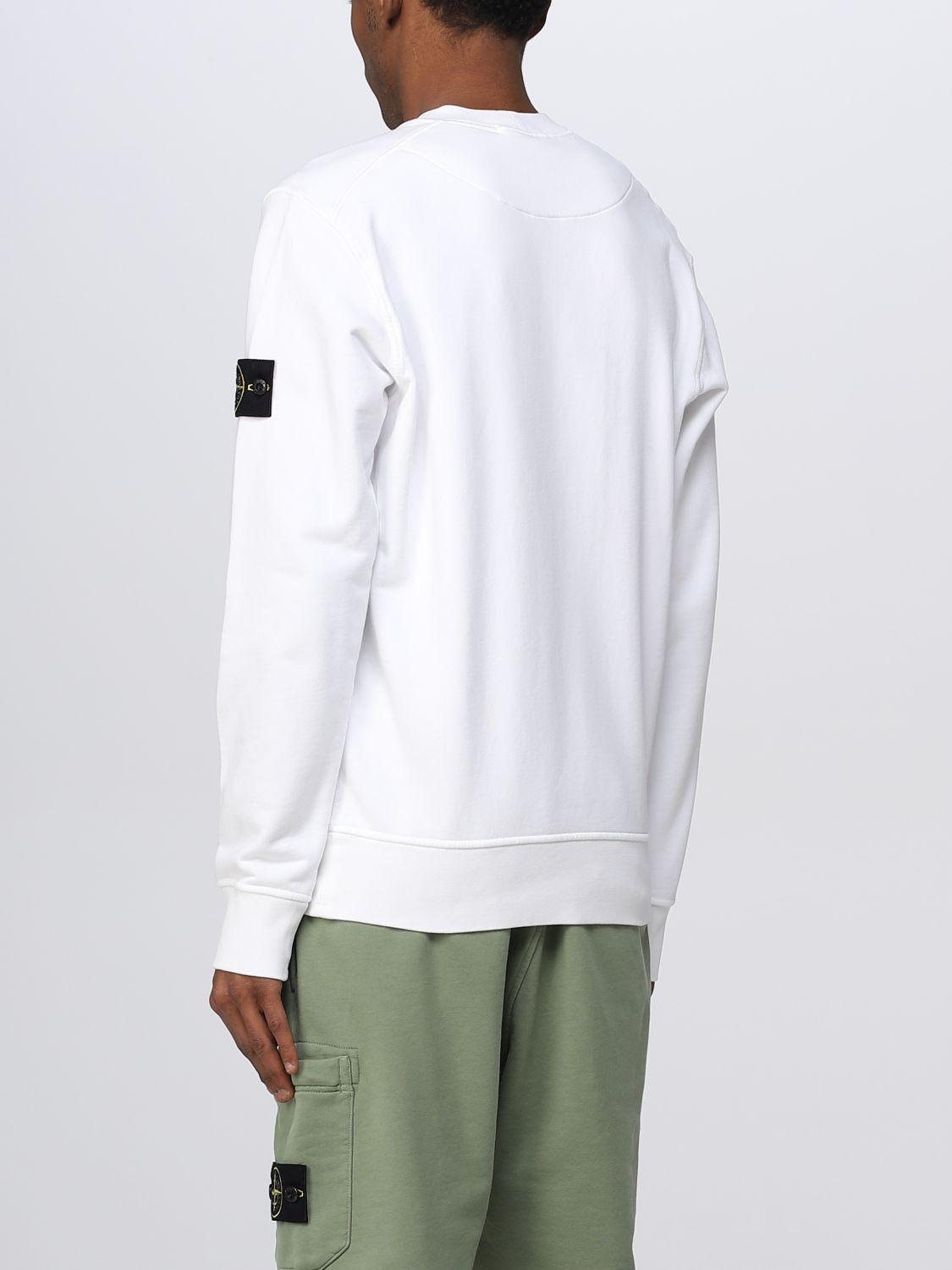 Stone Island Sweatshirt in White for Men | Lyst