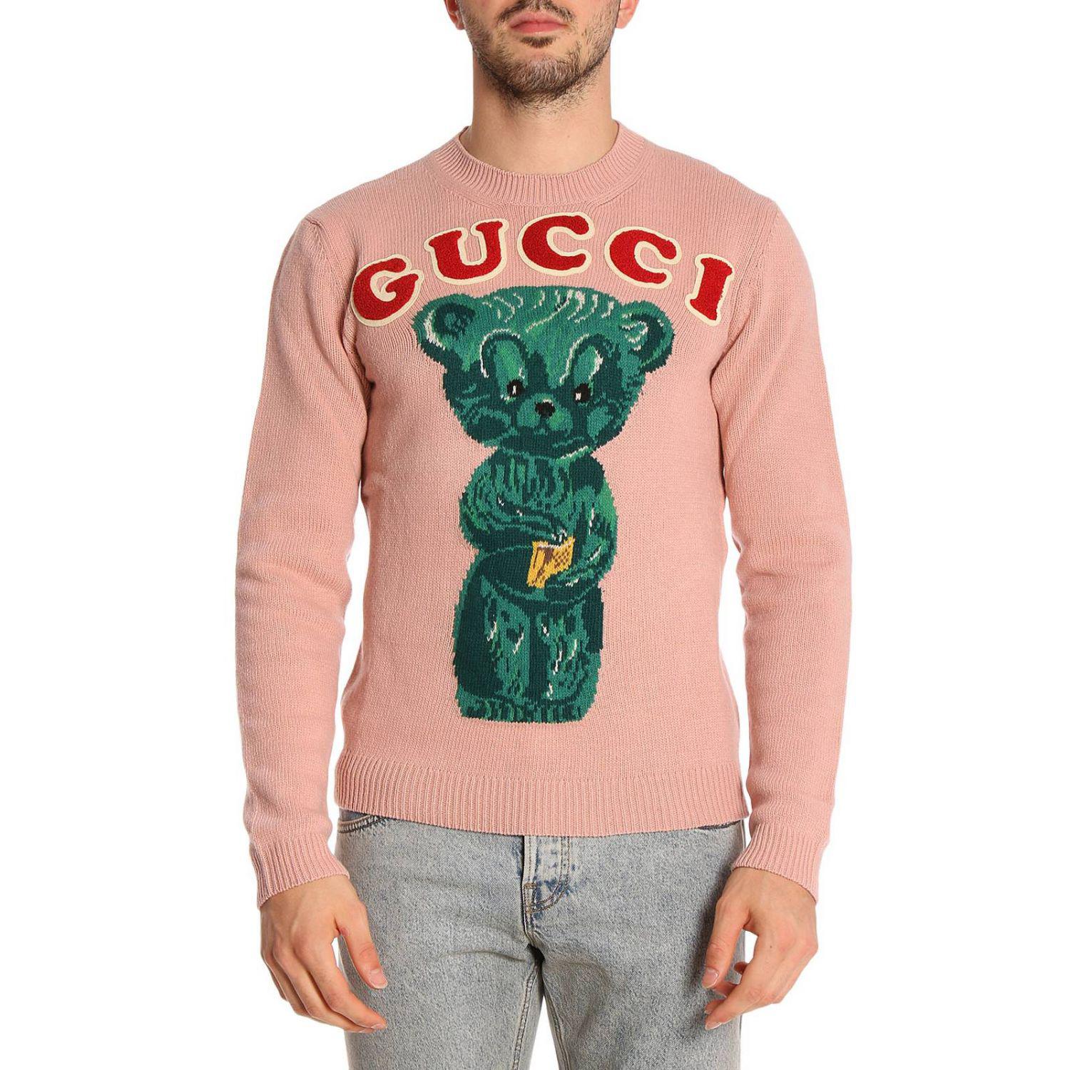 Gucci Wool Sweater Men in Pink for Men | Lyst