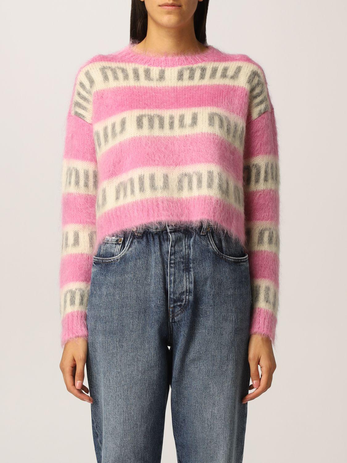 Miu miu striped sweater hot sale