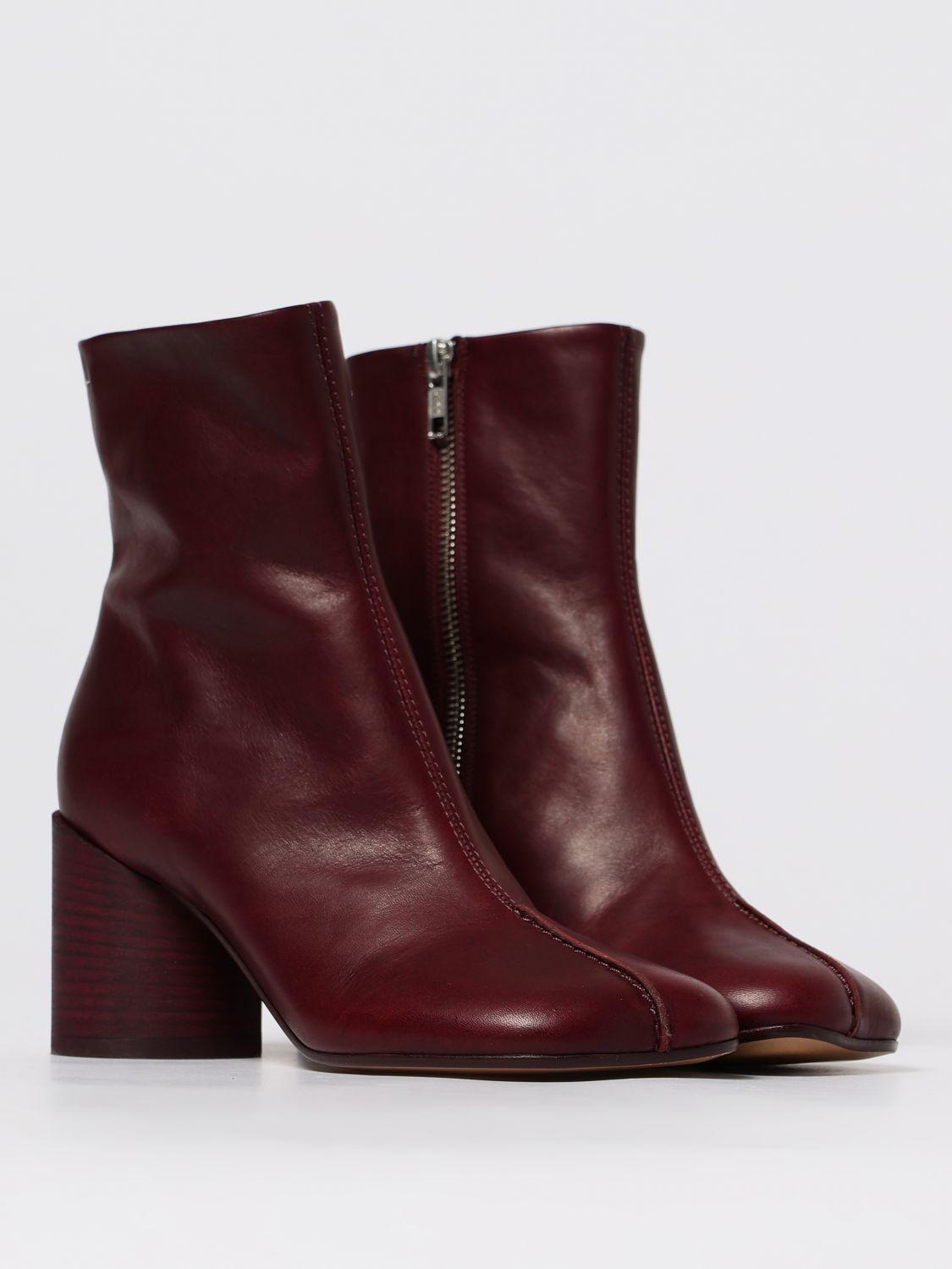 ショートブーツ・ブーティ MM6 Maison Margiela Ivory leather ankle boots Anatomic faux leather ankle boots in white - MM 6 Maison