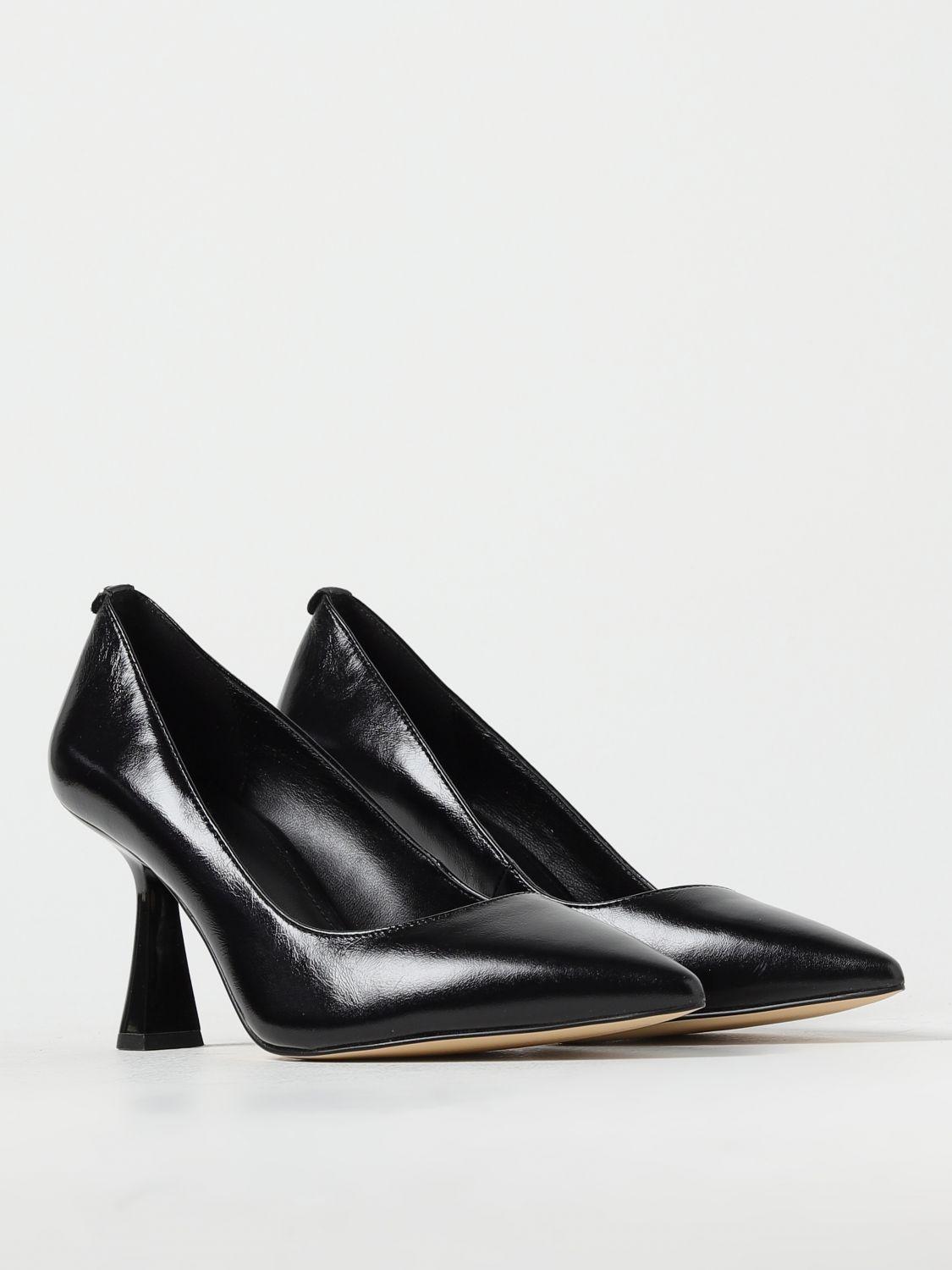 Michael kors black hot sale leather shoes