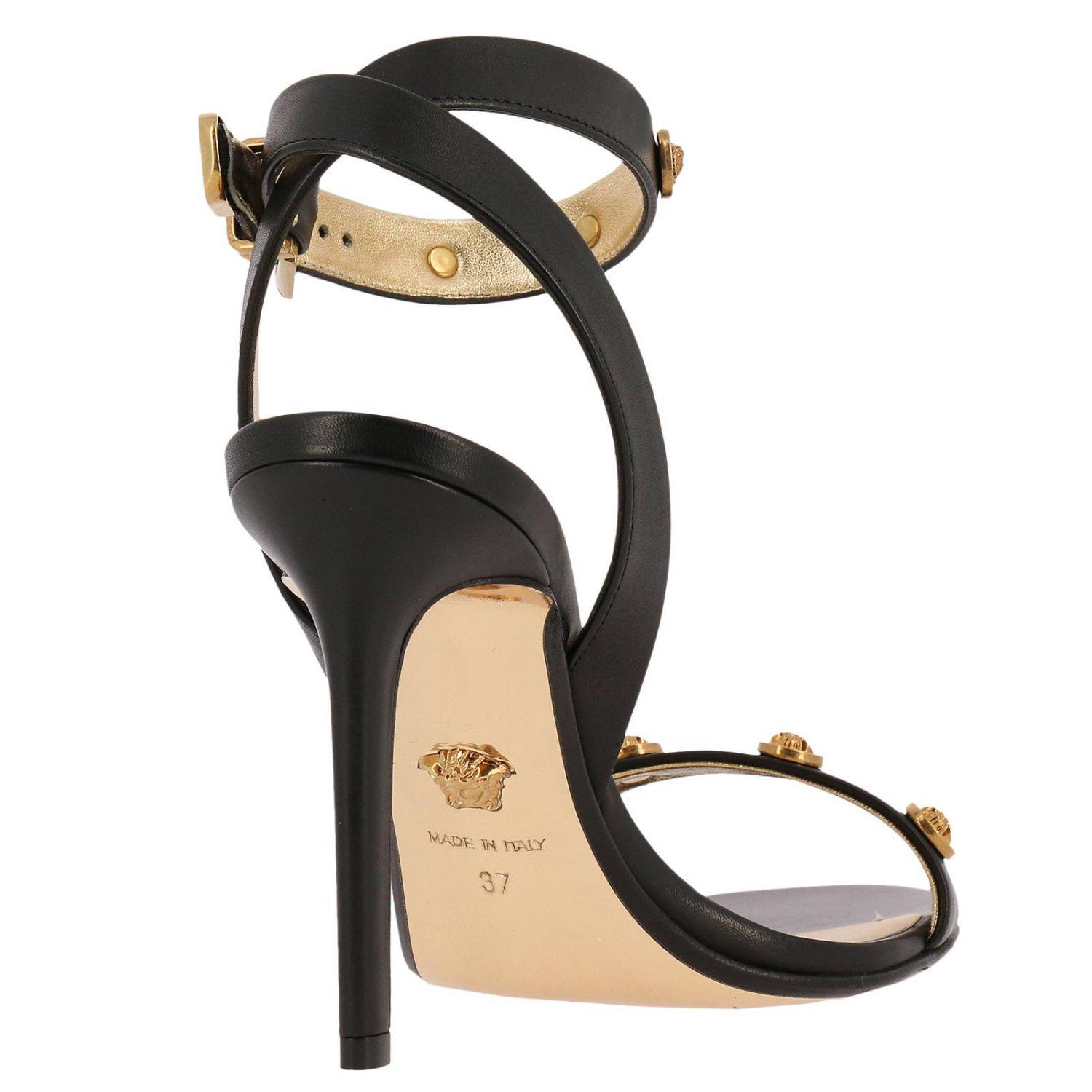 versace heels with logo