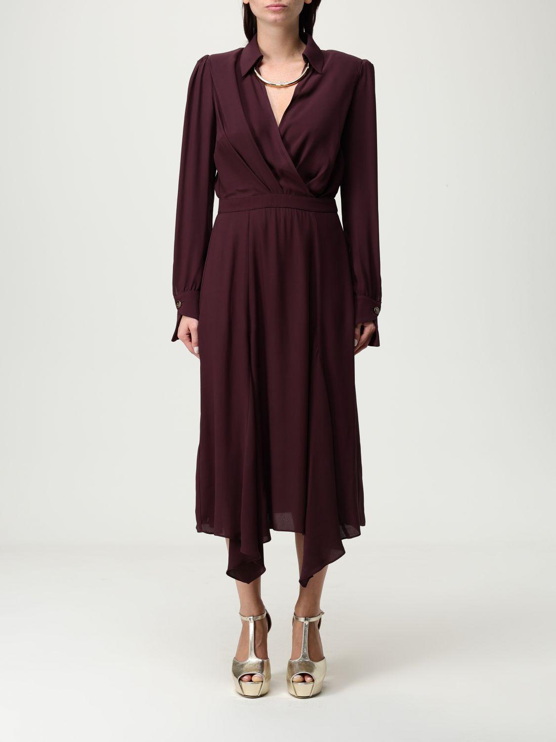 【ELIZABETTA FRANCHI】新作 ボックス型ドレス Vネック ラペル Shop Elisabetta Franchi - E. F. Metallic Ribbed Maxi Dress