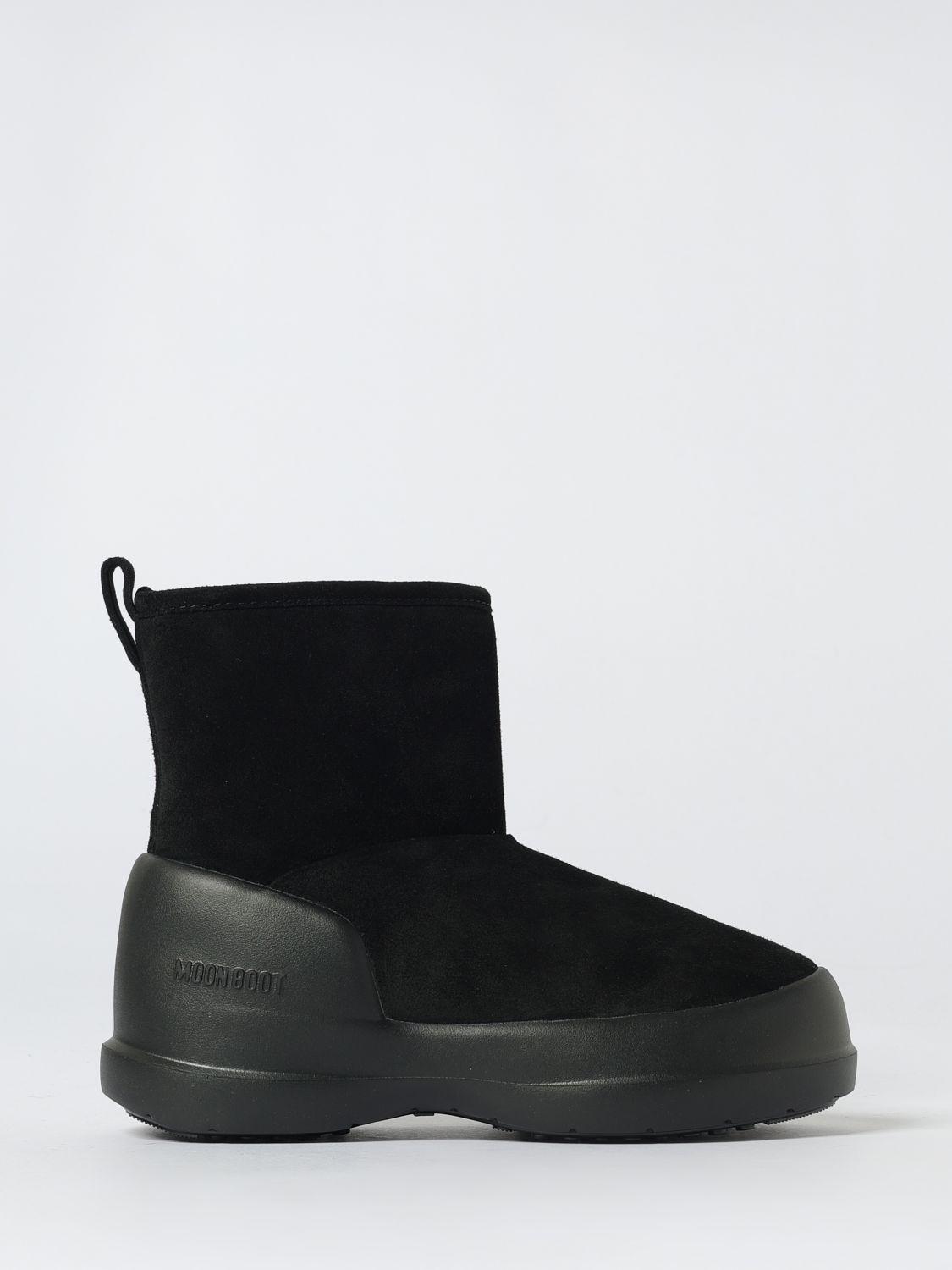 Moon Boot Flat Ankle Boot in Black Lyst