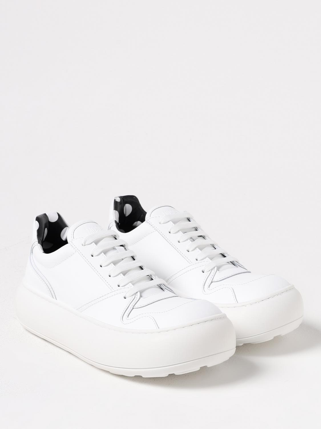 スニーカー MOSCHINO COUTURE Men Sneakers White MB15113G0FGA4 10B Moschino - White Moschino Couture Logo Sneakers - BLS Fashion