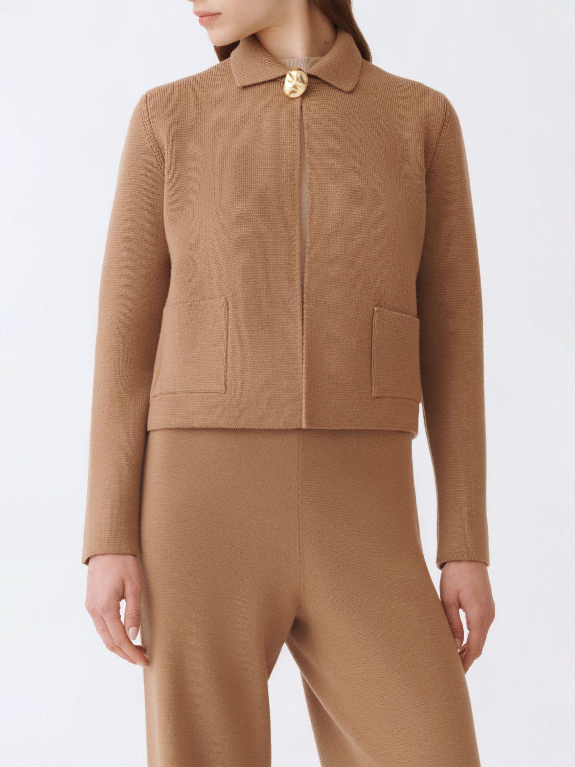 アウターその他 FABIANA FILIPPI Woman Blazer Butter GCD215F208 0145 Buttoned tweed jacket, maple and black for Women | Fabiana