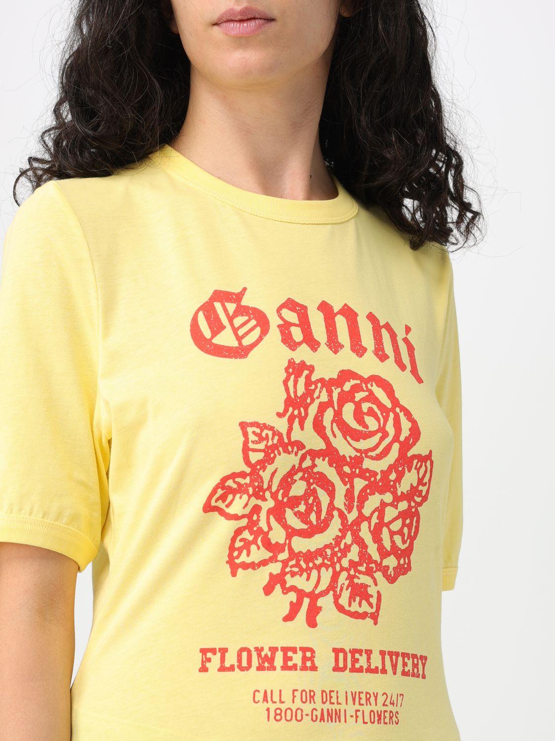 GANNI, Yellow Women's T-shirt