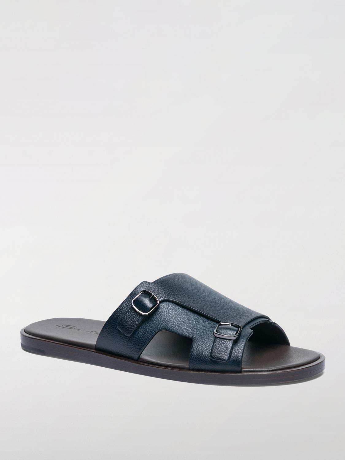 サンダル・ミュール SANTONI Black Leather Virna Sandals Santoni Black Leather Virna Sandals | ModeSens