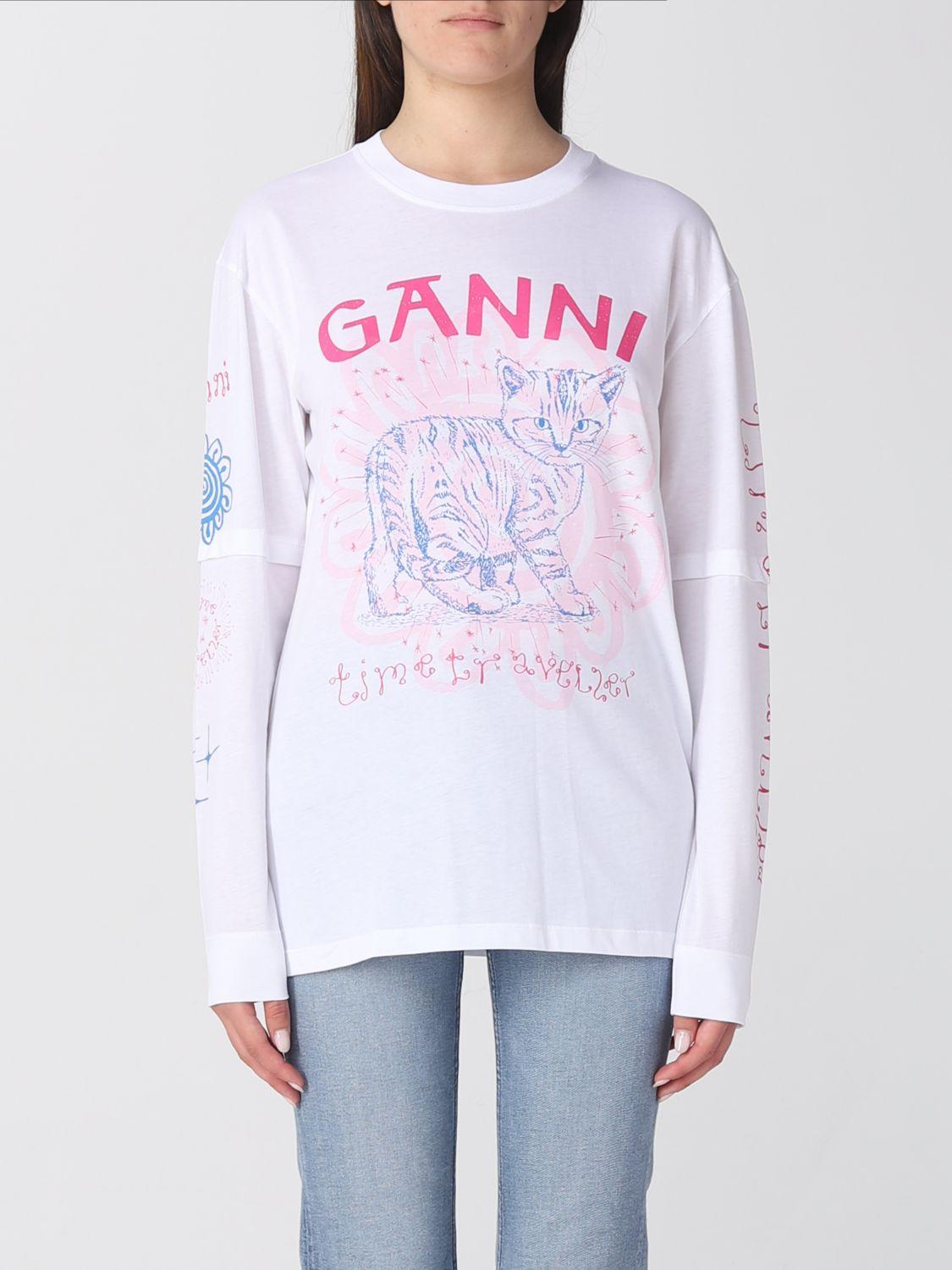 Ganni T-shirt in Weiß | Lyst DE