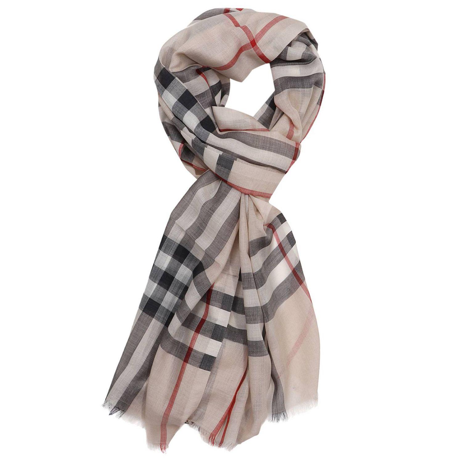 Lyst Burberry Scarf Women in White