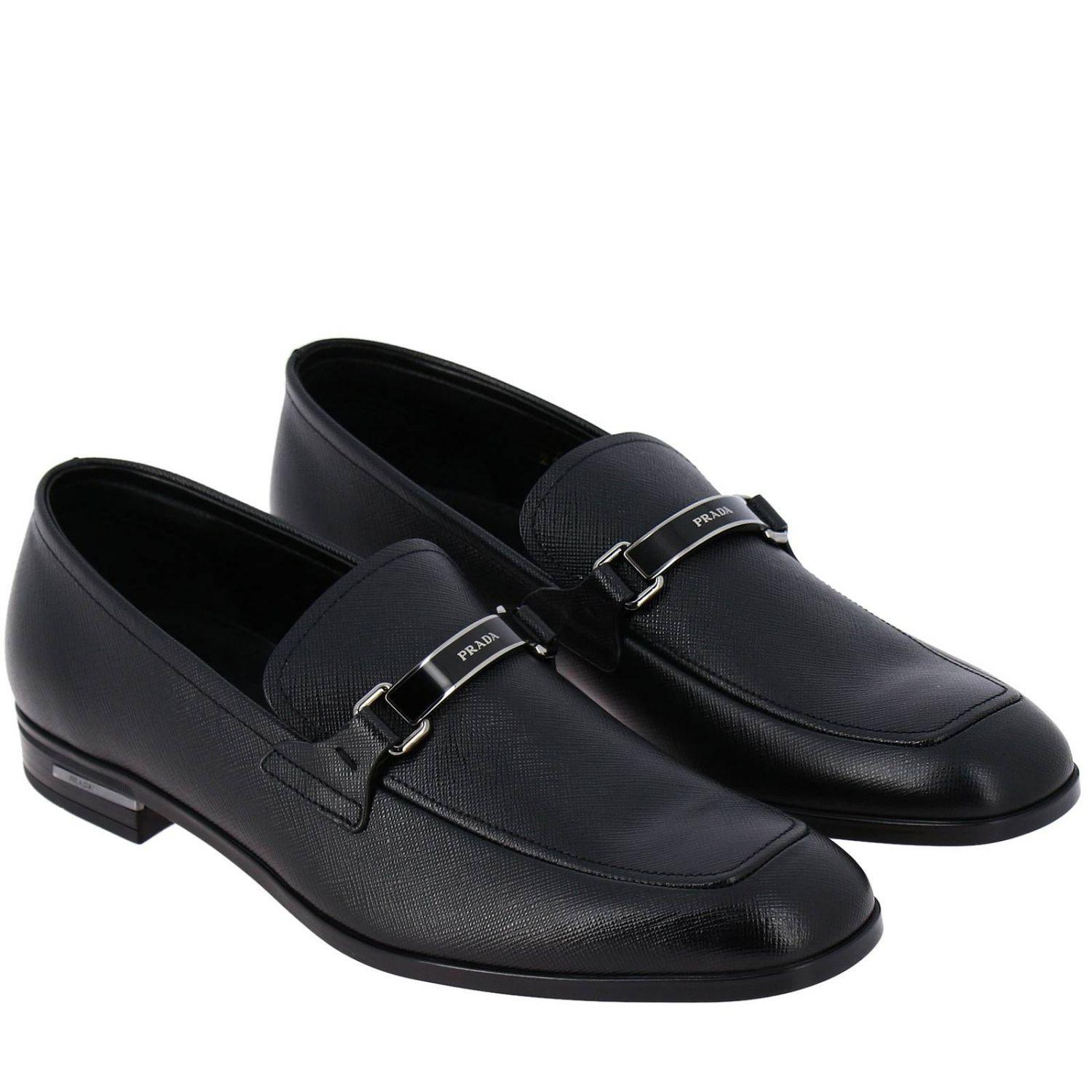 Prada Loafers Shoes Men in Black for Men - Lyst