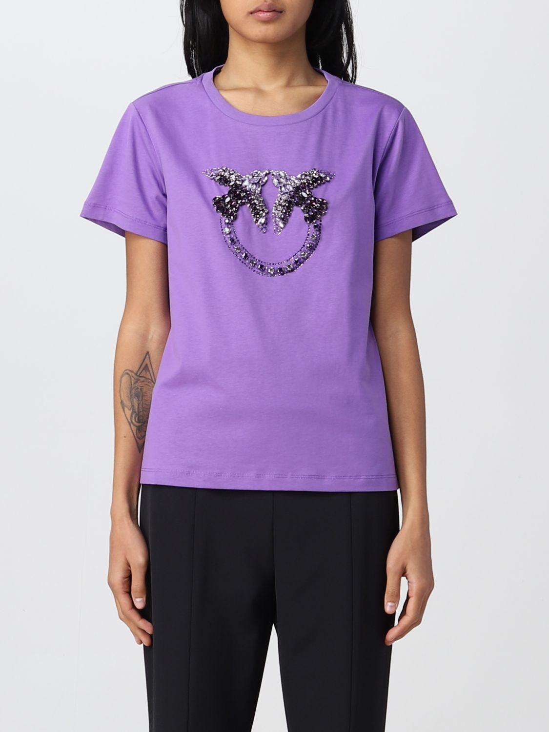 Pinko T-shirt in Purple | Lyst