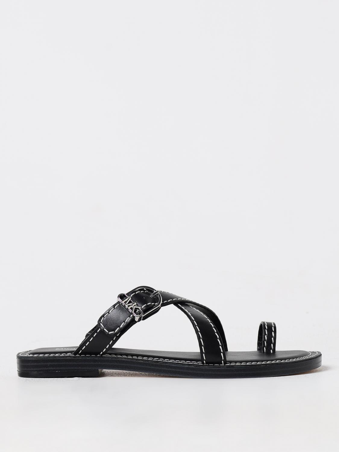 MICHAEL Michael Kors Ashton Flat Sandals in Black Lyst