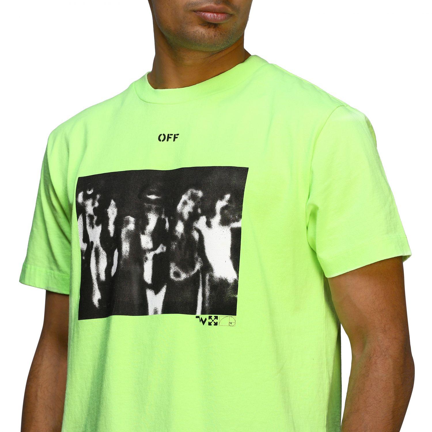Off-White c/o Virgil Abloh Neon Arrow T-shirt in Green for Men | Lyst