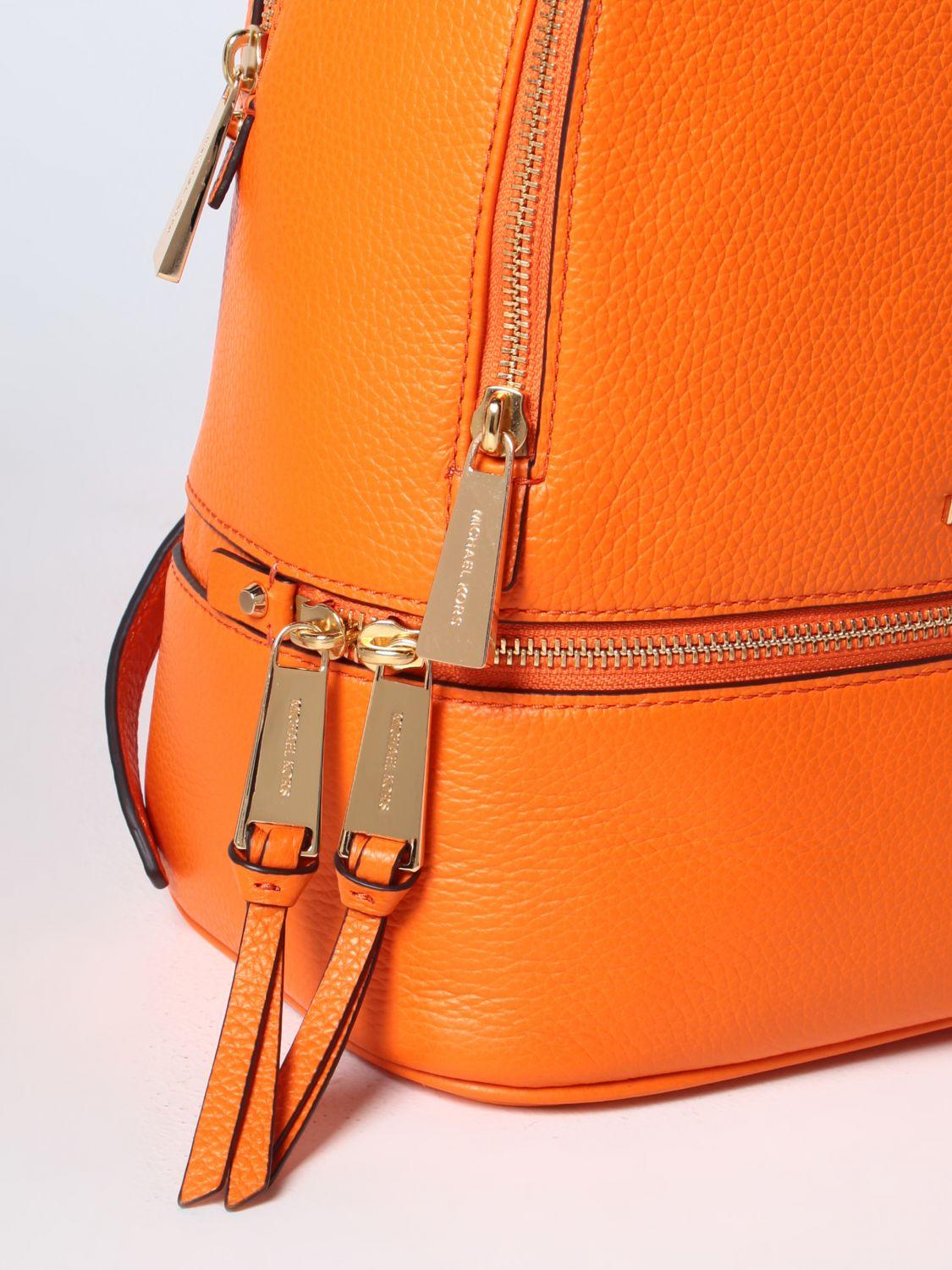 Michael Kors Michael Rhea Medium Backpack in Orange | Lyst