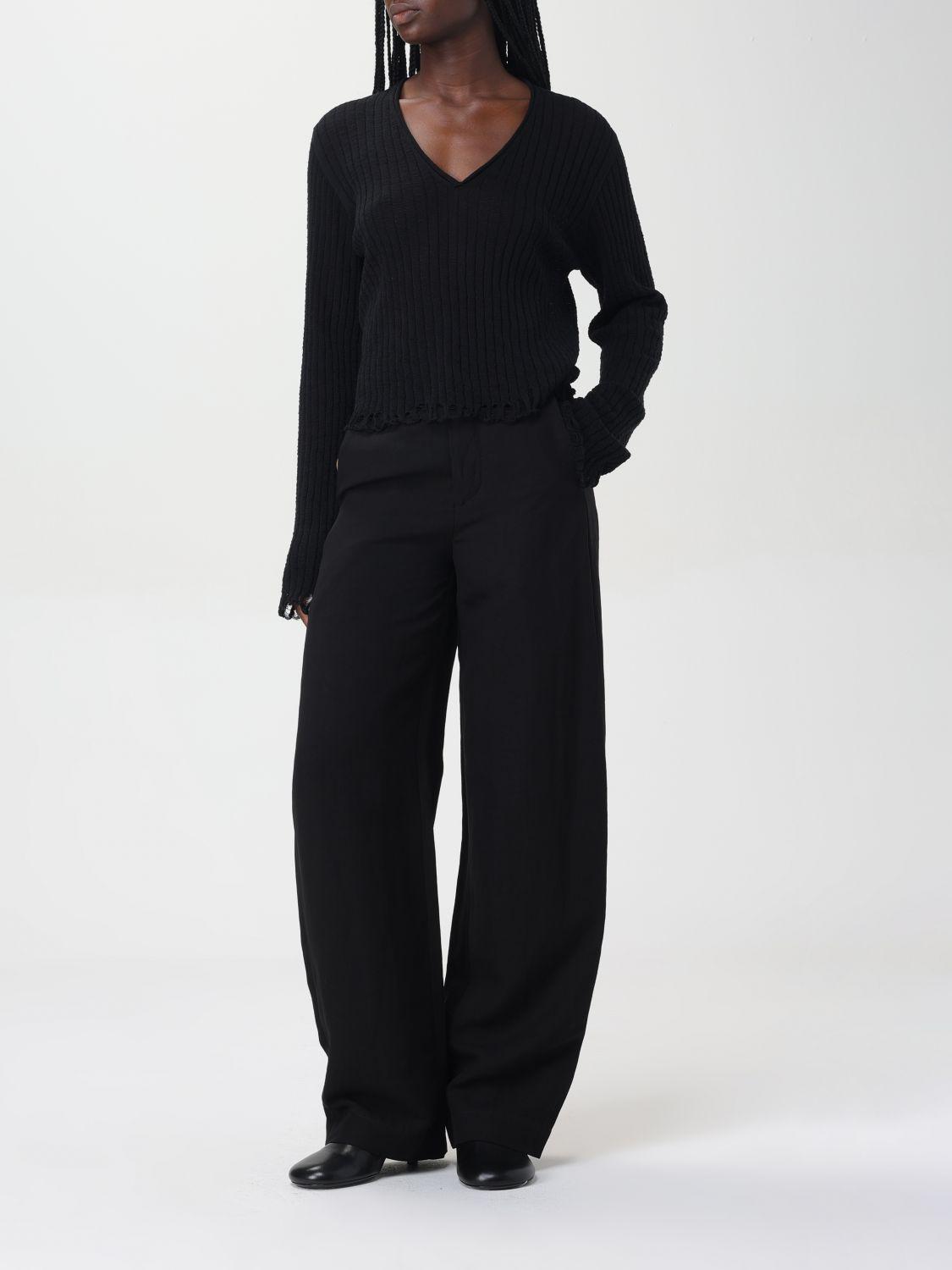 Uma Wang polka-dot velvet wide-leg trousers - Black