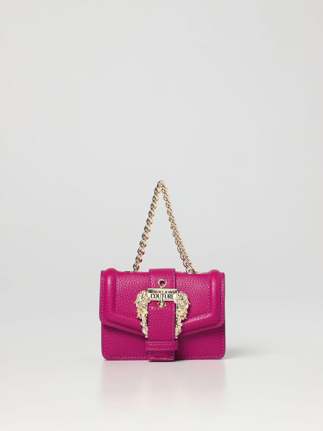 Cintura in pelle sintetica con mini bag di Versace Jeans Couture in Rosa |  Lyst