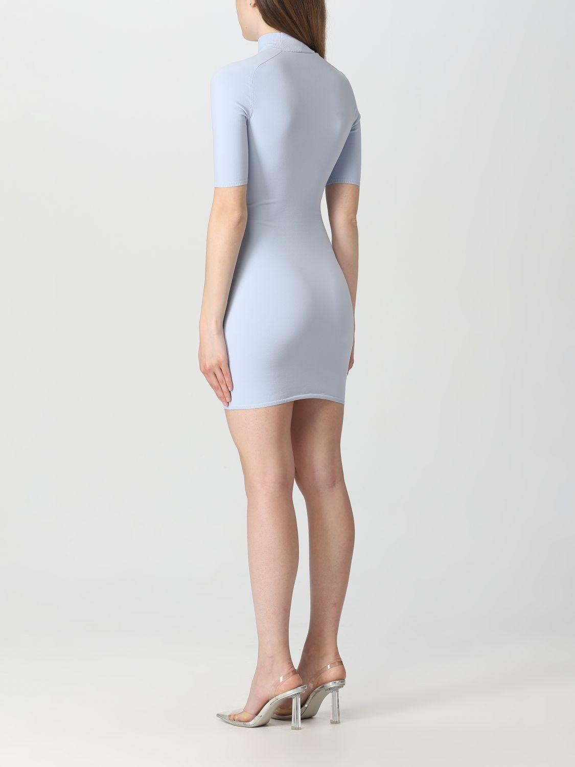 Silk mini dress Alexander Wang Blue size 6 US in Silk - 36658097