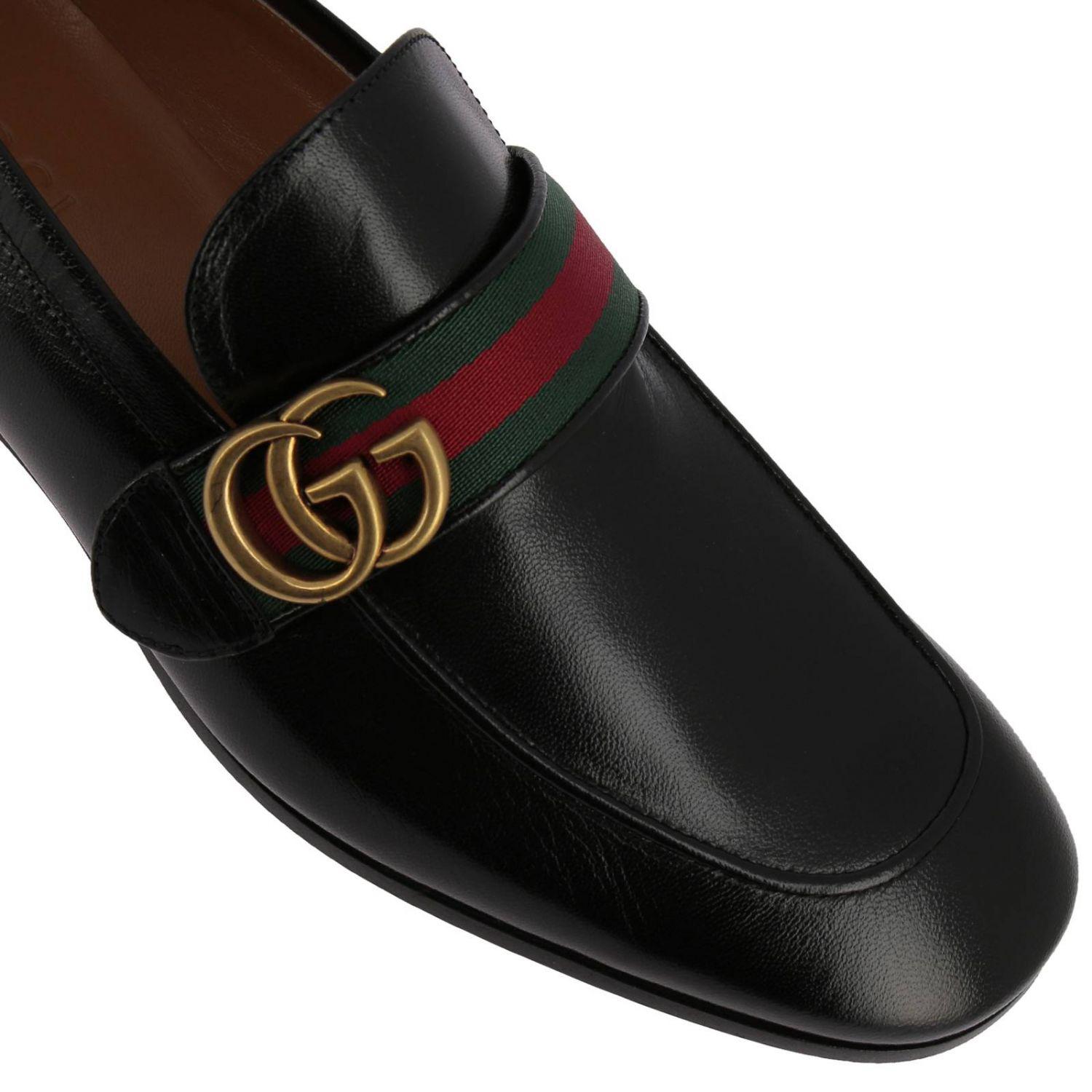 Men’s “GUCCI” Black Leather Loafers bdce.unb.br