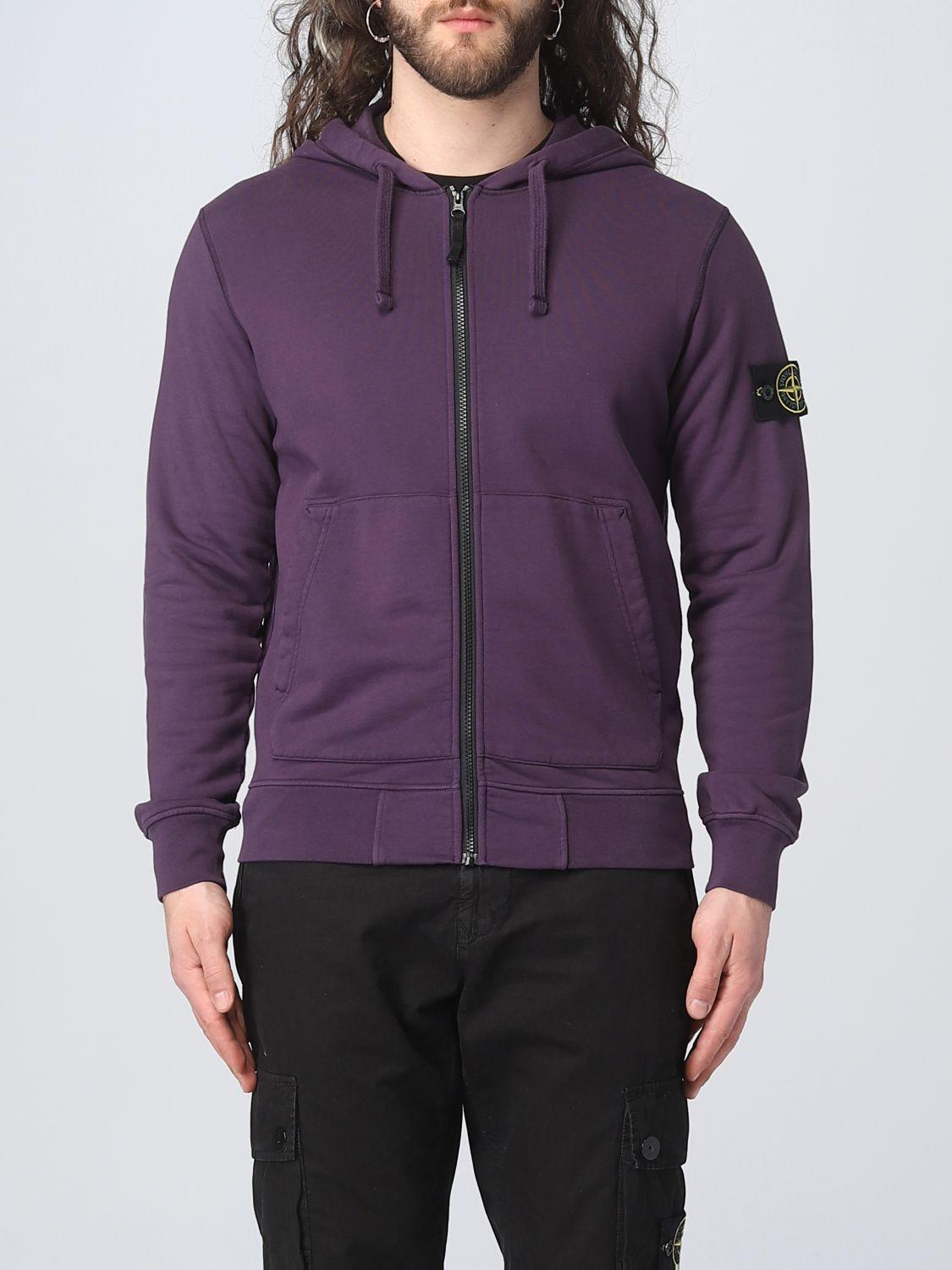 Stone Island Sweatshirt in Purple for Men | Lyst